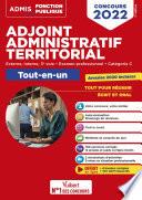 Livre Concours Adjoint administratif territorial - Catégorie C - Tout-en-un