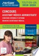 Concours Assistant médico-administratif 2019-2020 Tout-en-un Catégorie B