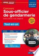 Concours Sous-officier de gendarmerie - Catégorie B - Tout-en-un