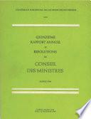 Conférence européenne des ministres des transports. Quinzième Rapport Annuel et Résolutions du Conseil des Ministres