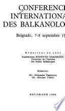 Conférence internationale des balkanologues