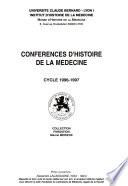 Conferences d'histoire de la medecine
