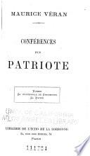 Conférences d'un patriote ...