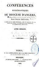 Conférences ecclésiastiques du diocèse d' Angers...
