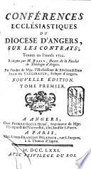Conférences ecclésiastiques du diocése d'Angers, sur les contrats,