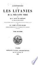 Conférences sur les litanies de la trèssainte Vierge