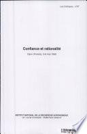 Confiance et rationalité
