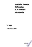 Congres d'informatique et de recherche operationnelle