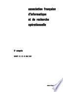 Congres d'informatique et de recherche operationnelle
