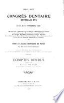 Congrès dentaire interalliés, 10-11-12-13 novembre 1916 ...