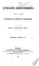 Congrès historique européen, réuni à Paris au nom de l'Institut historique ...