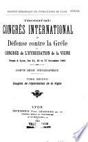 Congrès international de défense contre la grèle et de l'hybridation de la vigne