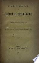 Congrès international de psychologie physiologique