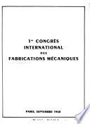 Congrès international des fabrications mécaniques