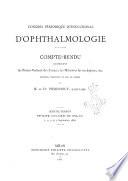 Congrès périodique international d'ophthalmologie compte-rendu