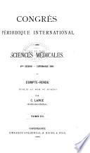 Congrès périodique international des sciences médicales. 8me session