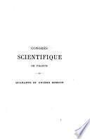 Congrés scientifiques de France..