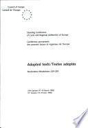 Congress of Local and Regional Authorities of Europe - adopted texts