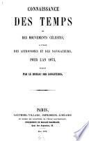Connaissance des temps ou des mouvements célestes, à l'usage des astronomes et des navigateurs