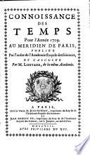 Connoissance des mouvemens célestes