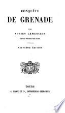 Conquète de Grenade par Adrien Lemercier, d ́après Washington Irving
