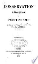 Conservation, révolution, et positivisme