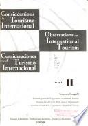 Consideraciones Sobre El Turismo Internacional
