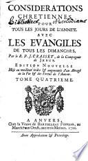 Considérations chrétiennes pour tous les jours de l'année avec les évangiles de tous les dimanches