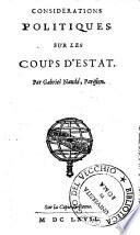 Considerations politiques sur les coups d'estat