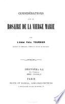 Considérations sur le rosaire de la Vierge Marie