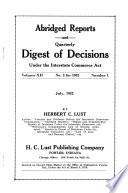 Consolidated Digest of Decisions Under the Interstate Commerce Act. (1887-1924).