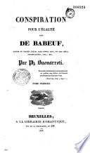 Conspiration pour l'égalité dite de Babeuf...
