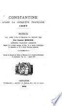 Constantine avant la conquête française 1837