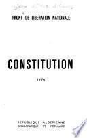Constitution, 1976. Front de libération nationale