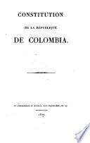 Constitution de la republique de Colombia