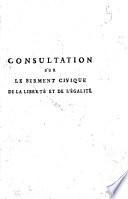 Consultation sur le serment civique de la liberté et de l'égalité