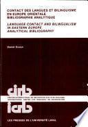 Contact des langues et bilinguisme en Europe orientale