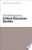 Contemporary Critical Discourse Studies