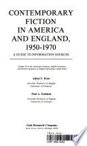Contemporary Fiction in America and England, 1950-1970