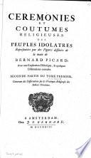 Contentant des dissertations sur les pratiques religieuses des indiens orientaux