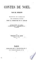 Contes de Noël, tr. sous la direction de P. Lorain [by mlle de Saint-Romain and m. de Goy].