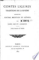 Contes ligures. Traditions de la Rivìere recuellis entre Menton et Gênes. J.B. Andrews