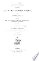 Contes populaires de Lorraine comparés avec les contes des autres provinces de France et des pays étrangers