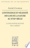 Contingence et nécessité des lois de la nature au XVIIIe siècle