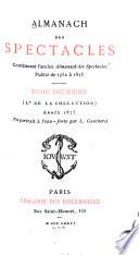 Continuant l'ancien Almanach des Spectacles