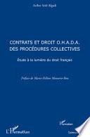 Contrats et droit O.H.A.D.A. des procédures collectives