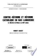 Contre-réforme et réforme catholique en bas-Languedoc