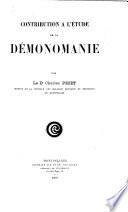 Contribution à l'étude de la démonomanie
