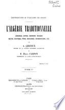 Contributions au folk-lore des Arabes