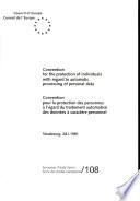 Convention for the Protection of Individuals with Regard to Automatic Processing of Personal Data